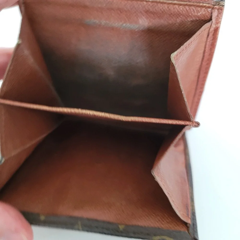 Louis Vuitton Monogram Canvas Elise Trifold Wallet Brown Compact Wallet